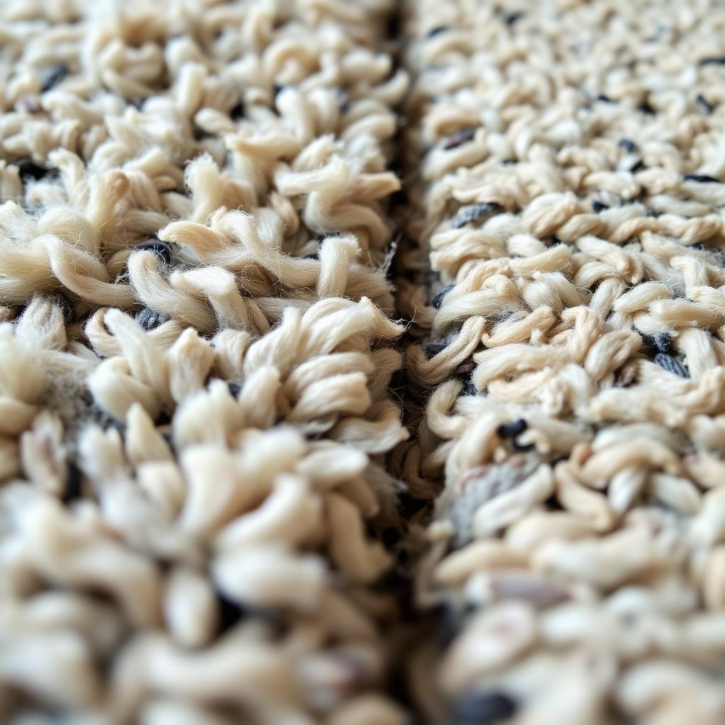 Close-up of looped Berber carpet texture